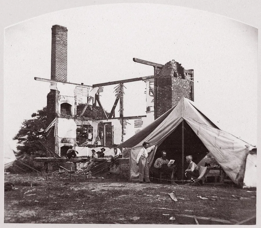 Bull Run, Mrs. Henry's House, 21 July 1861 by George N. Barnard