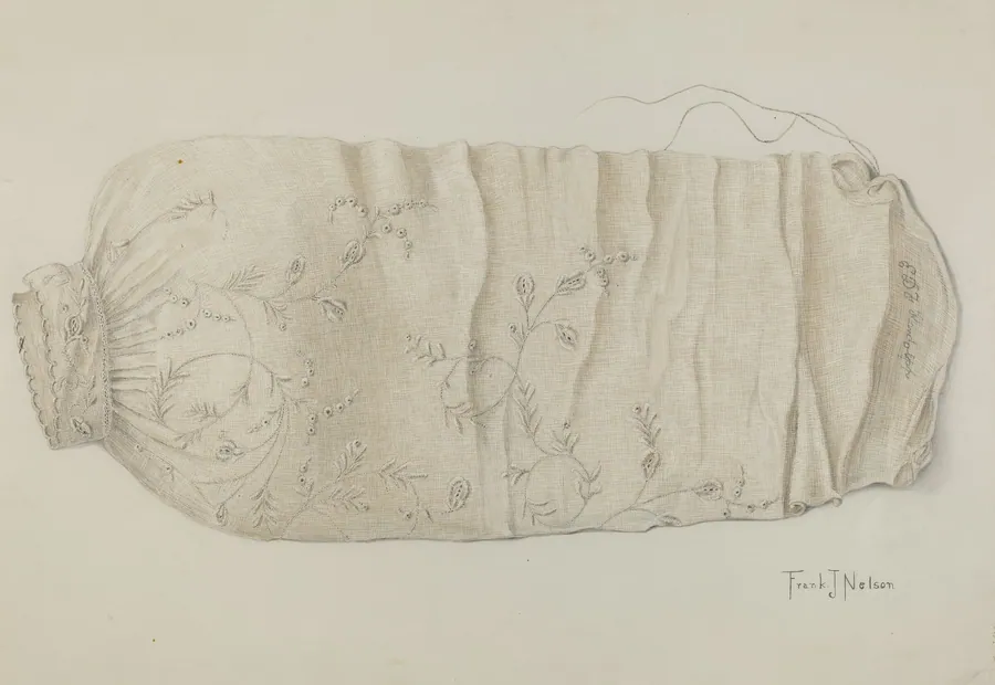 Embroidered sleeve by Frank Nelson