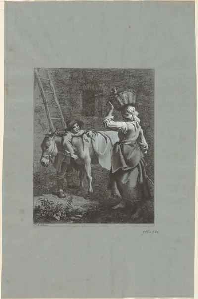 Shepherd Boy Speaking to a Farm Girl