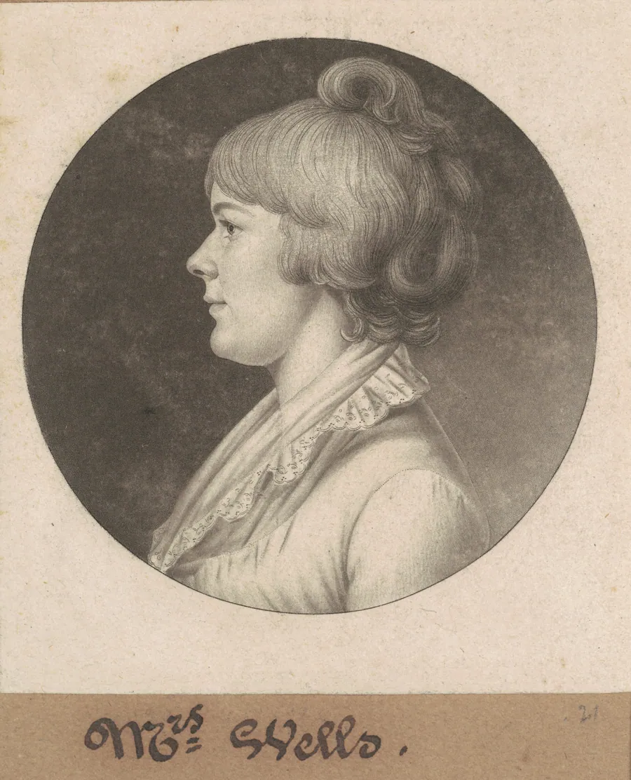 Mary Wright Sonntag Wells by Charles B. J. Févret de Saint-Mémin