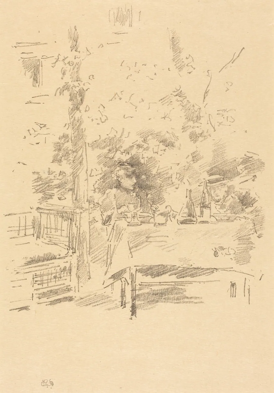 Tête-à-tête in the Garden by James McNeill Whistler