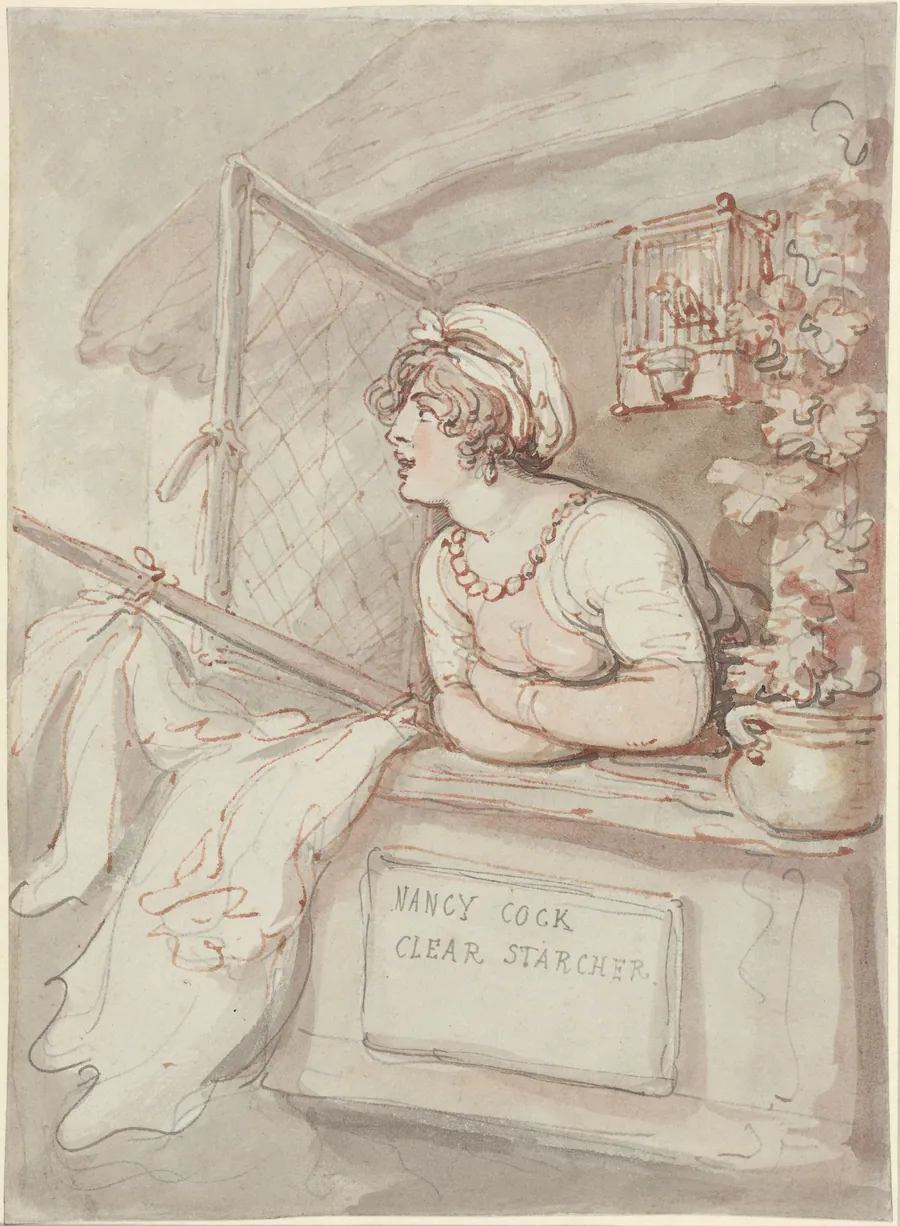 Nancy Cock - Clear Starcher by Thomas Rowlandson
