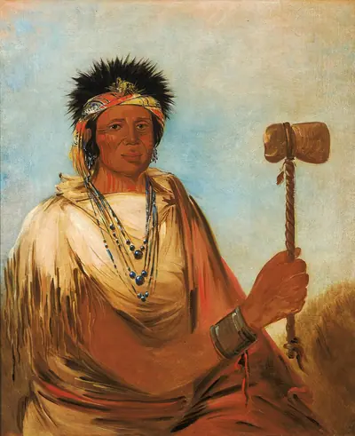 Men-són-se-ah, Left Hand, a Warrior