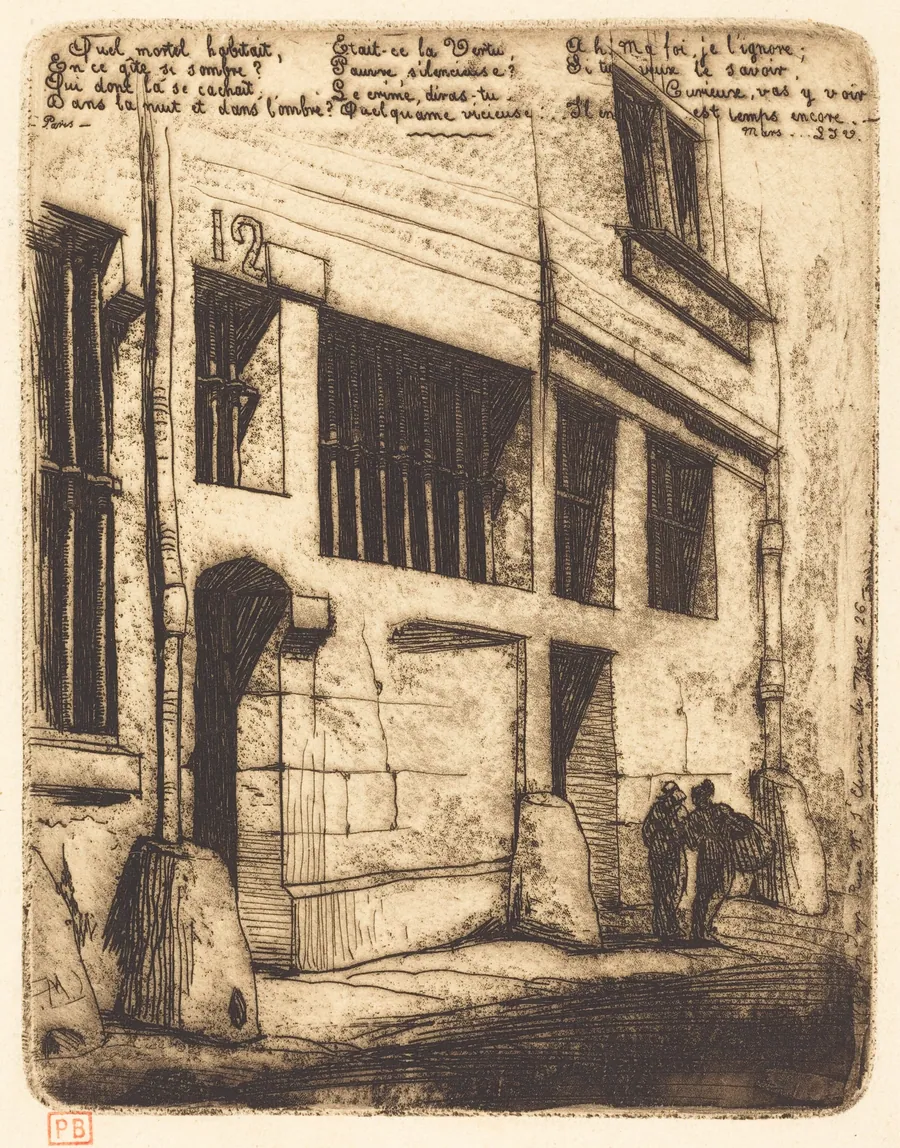 La Rue des Mauvais Garçons, Paris (The Street of the Bad Boys) by Charles Meryon