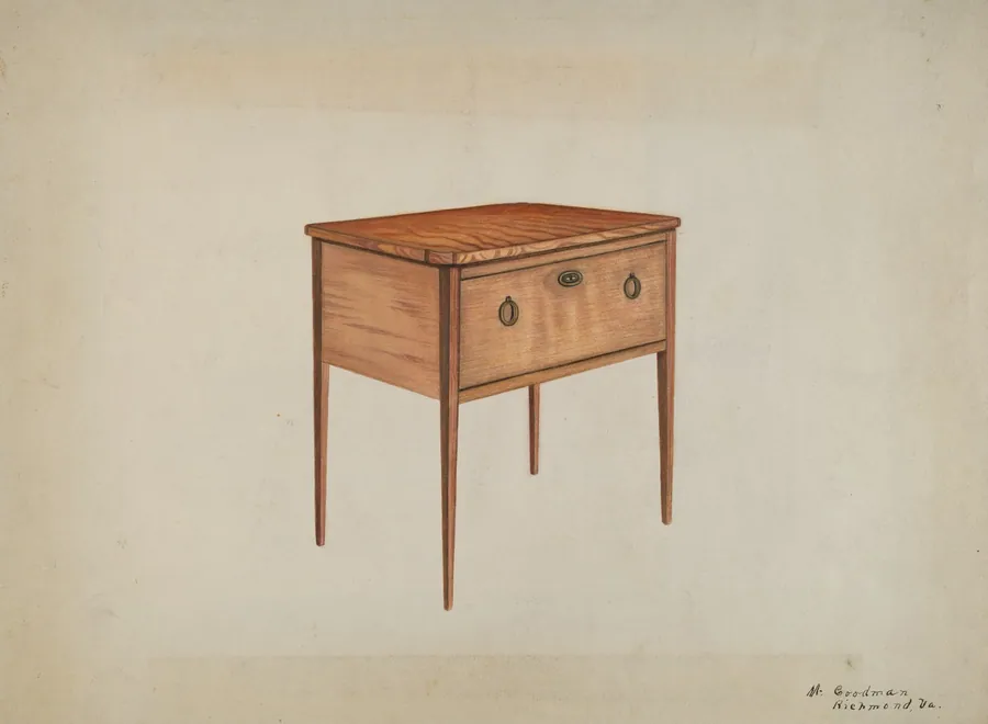 Table with Deep Drawer by Mattie P. Goodman