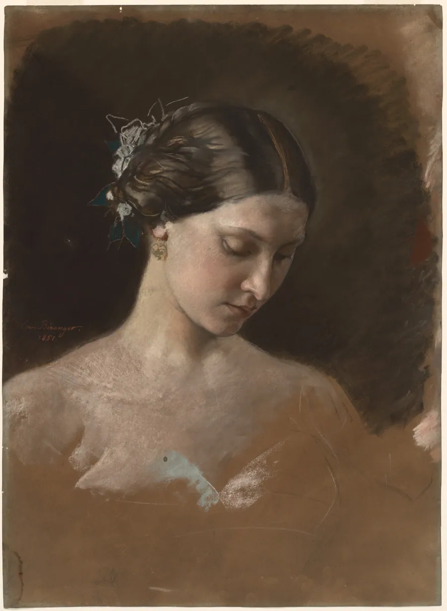 Portrait of a Woman by Jean-Baptiste-Antoine-Emile Béranger