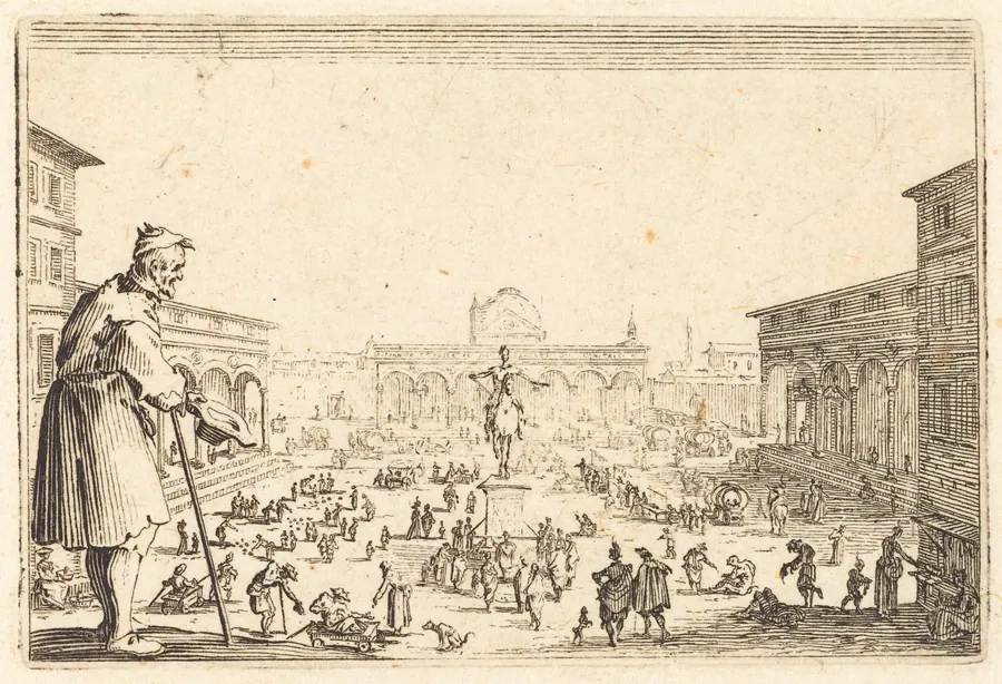 Piazza SS. Annunziata, Florence by Jacques Callot