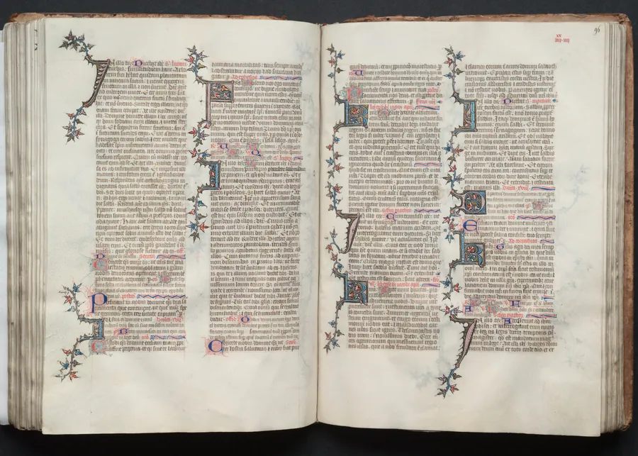 The Gotha Missal:  Fol. 96r, Text by Master of the Boqueteaux