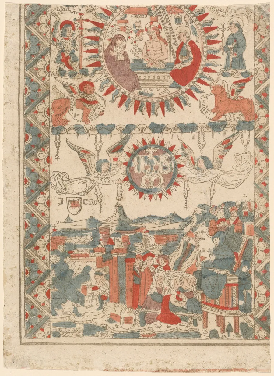 Saint Bonaventure Arriving and Preaching in Lyon by French 15th Century