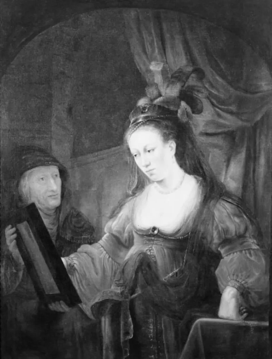 En dame der spejler sig by Thomas Mathisen