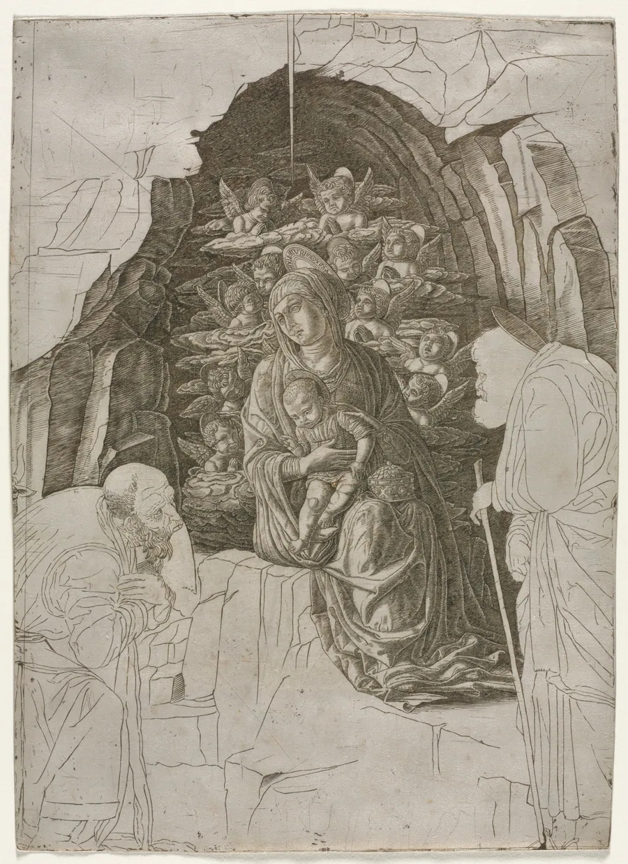 Virgin and Child in the Grotto (Adoration of the Magi) by Premier Engraver