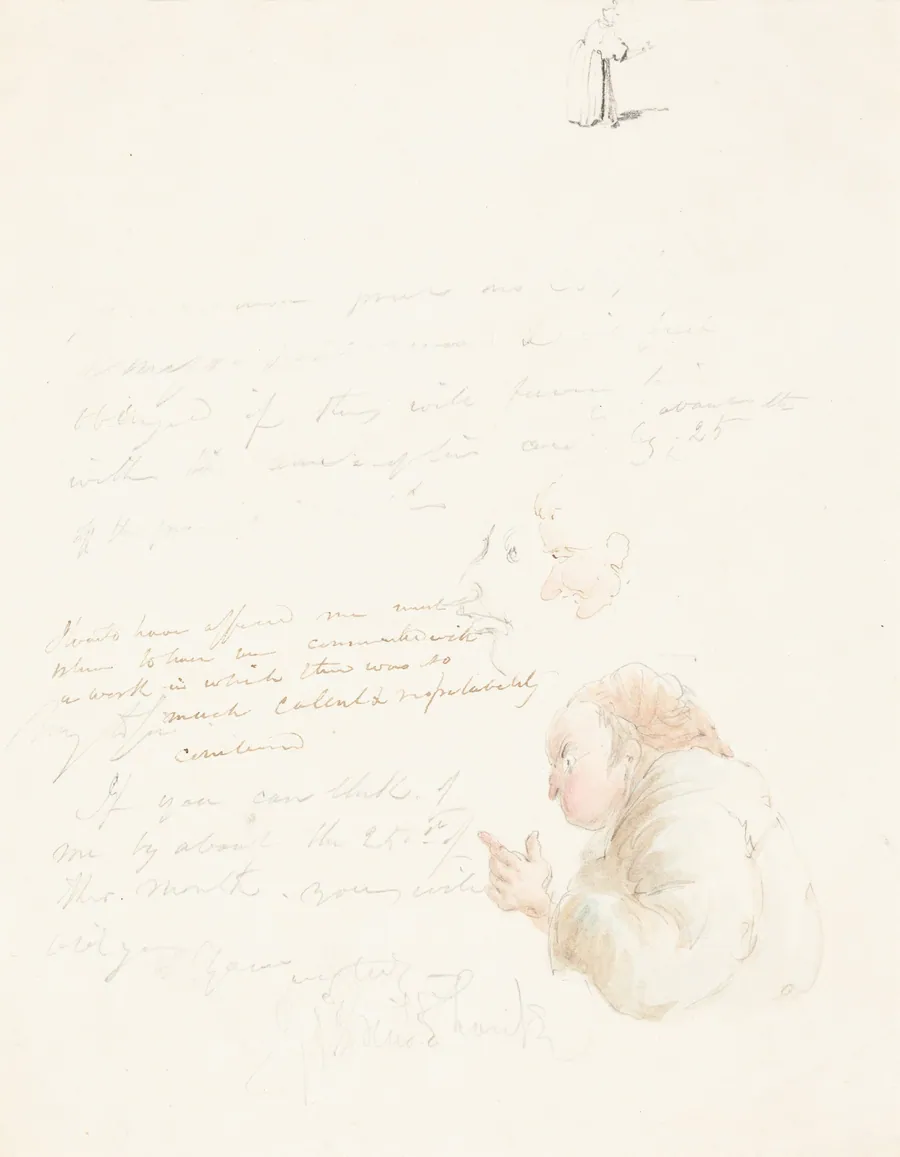 Half-Length of a Lawyer and Other Sketches by George Cruikshank