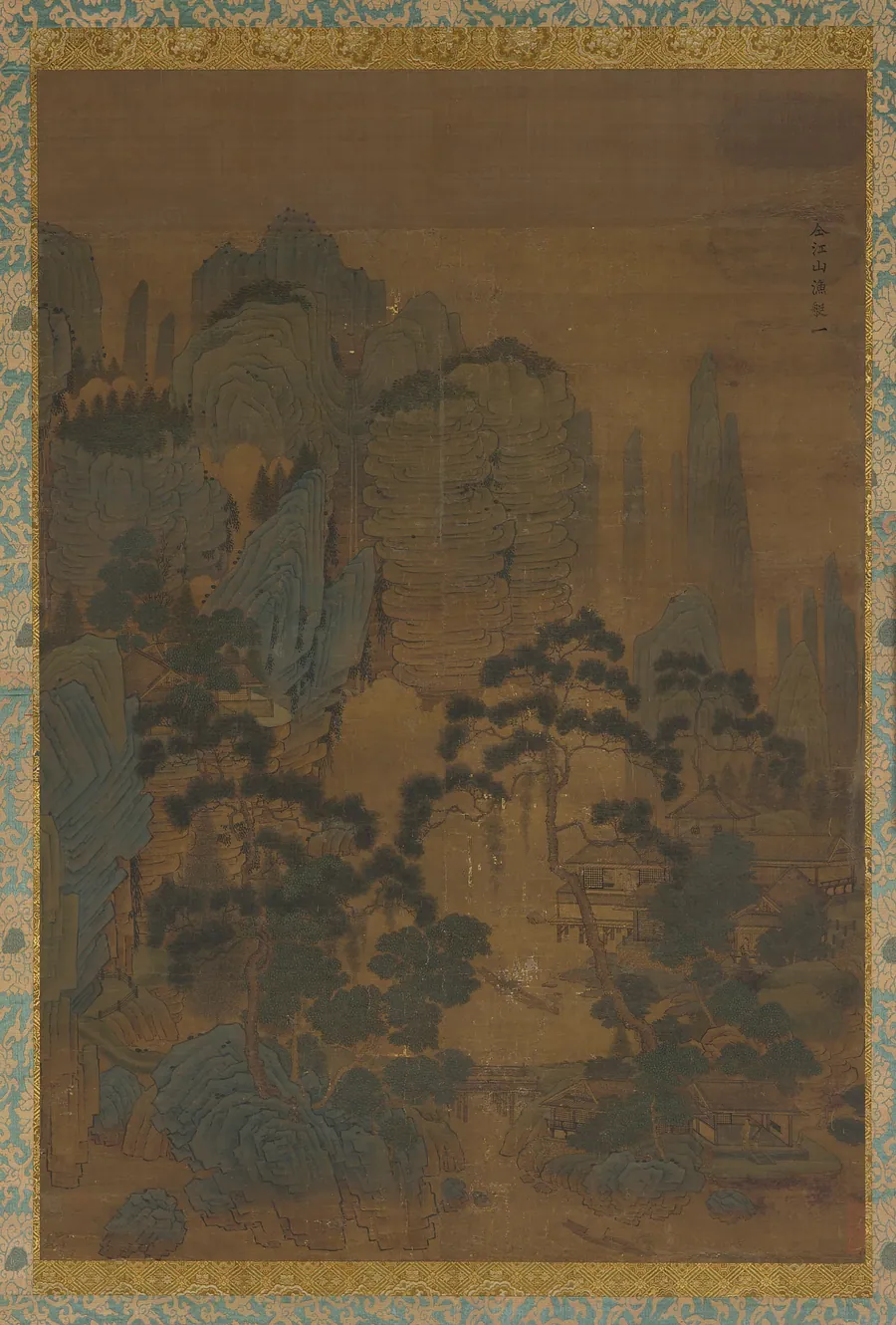 Fishing boats among mountains and streams by Formerly attributed to Guan Tong (early 10th century)