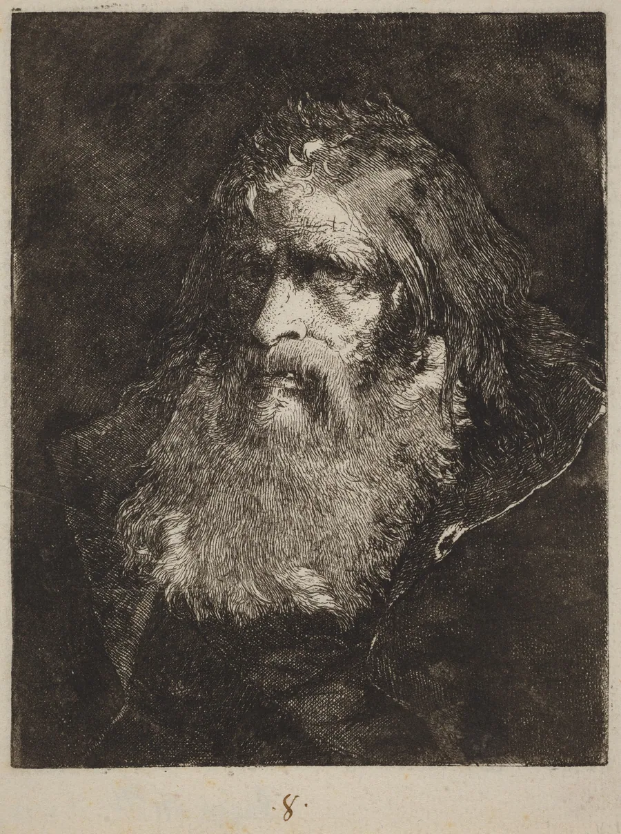 Old Man with Bare Head by Giovanni Domenico Tiepolo