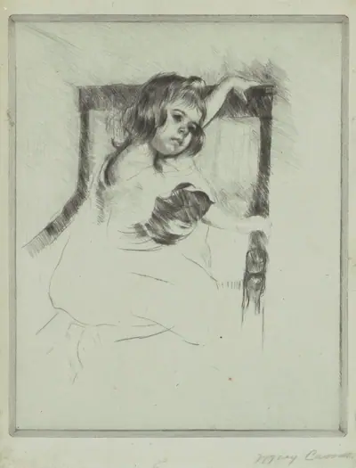 Kneeling in an Armchair