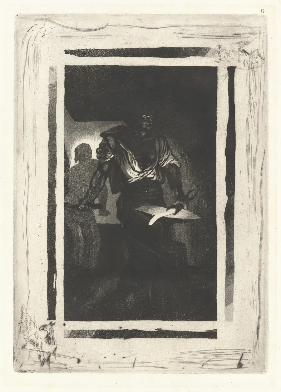 A Blacksmith (Un Forgeron) by Eugène Delacroix
