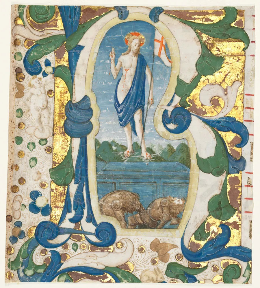 Historiated Initial (R) Excised from an Antiphonary: The Resurrection by Francesco d'Antonio del Cherico