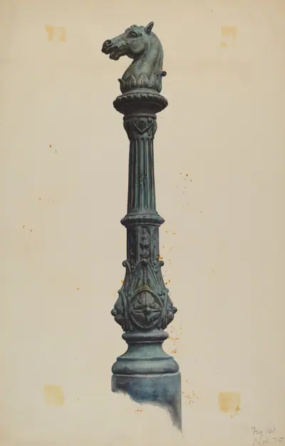 Horse Head Hitching Post
