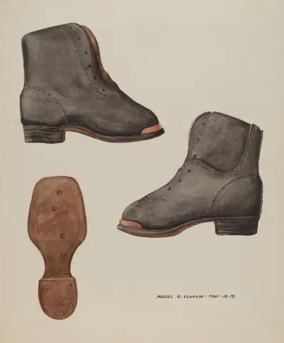 Copper-toed Child's Shoe