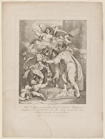 Nature and Genius Introducing Garrick to the Temple of Shakespeare