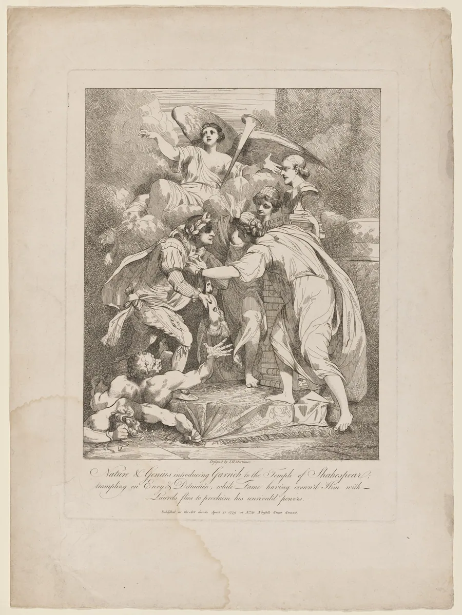 Nature and Genius Introducing Garrick to the Temple of Shakespeare by British 18th Century