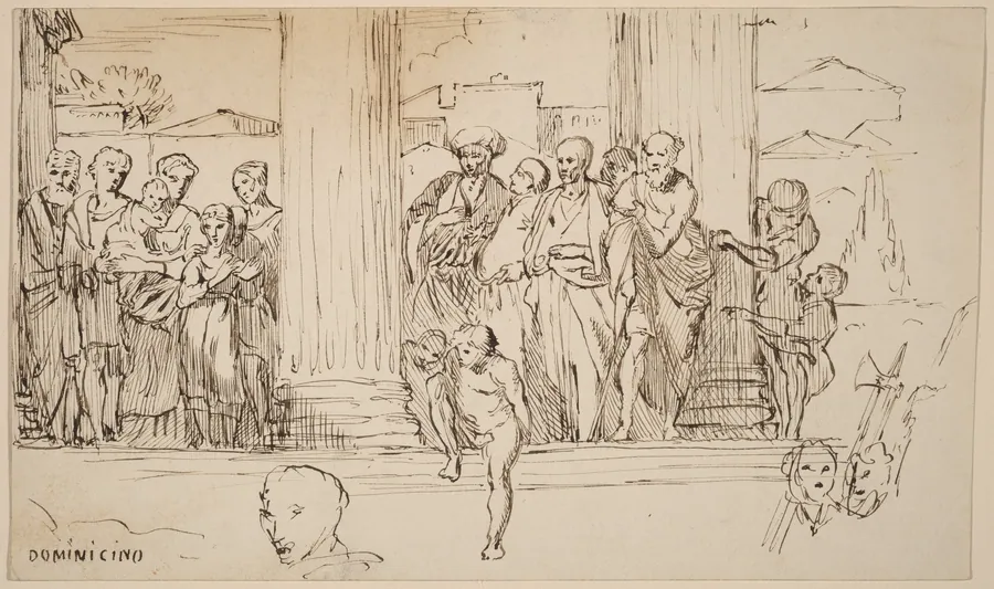 Study after Domenichino by Elihu Vedder