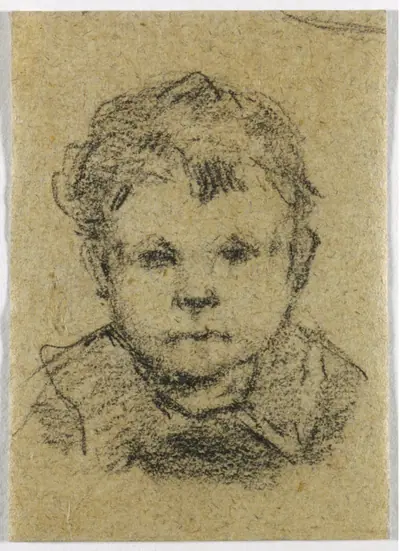 Emil Gauguin as a Child, Wearing a Collared Shirt