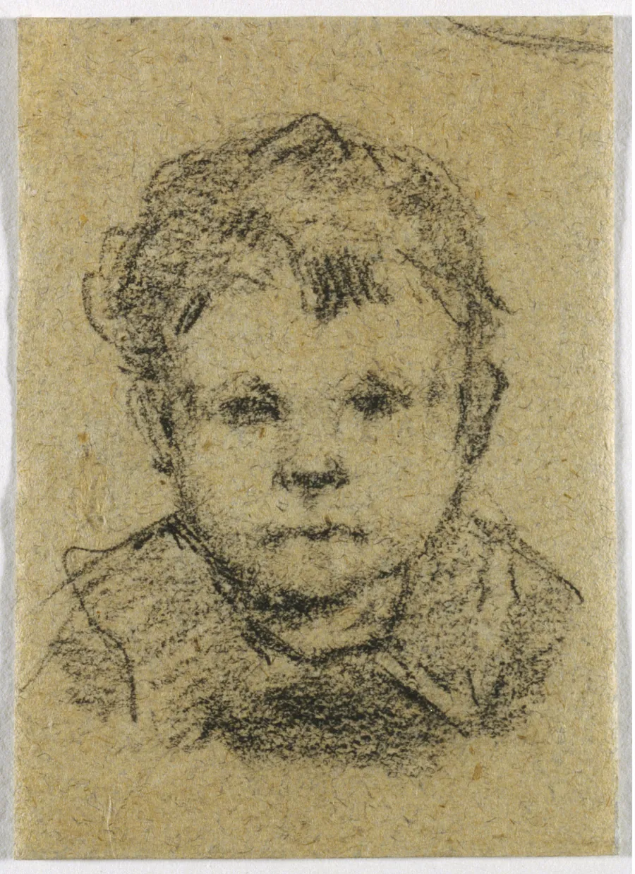 Emil Gauguin as a Child, Wearing a Collared Shirt by Paul Gauguin