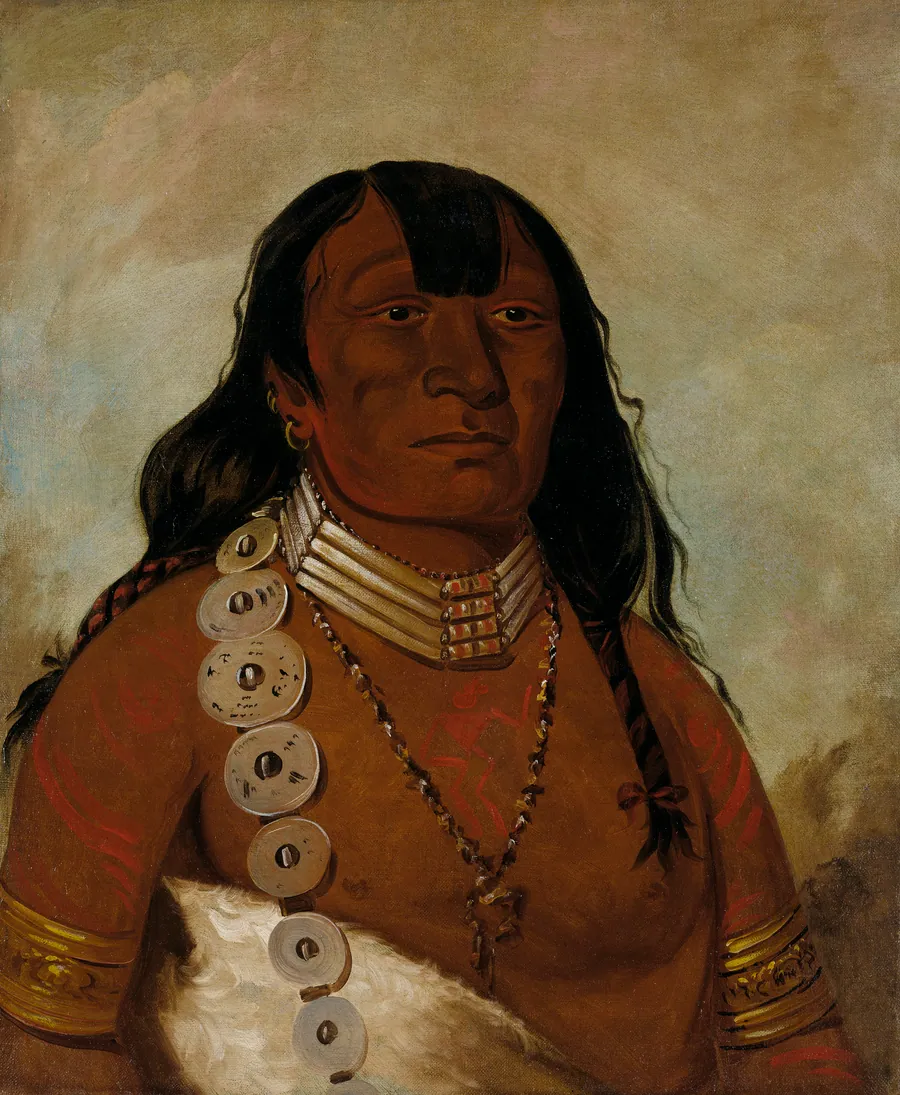 Téh-tóot-sah (better known as Tohausen, Little Bluff), First Chief by George Catlin, born Wilkes-Barre, PA 1796-died Jersey City, NJ 1872