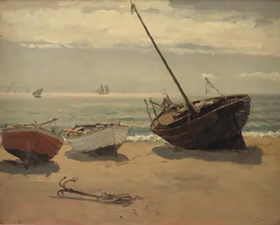 Både på stranden. Skagen