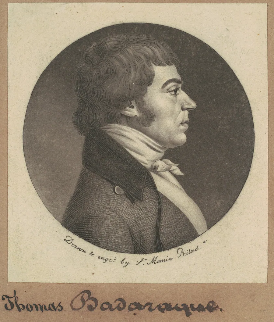 Thomas Badaraque by Charles B. J. Févret de Saint-Mémin