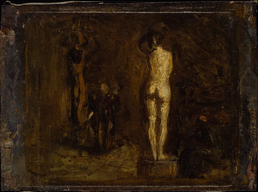 Study for "William Rush Carving His Allegorical Figure of the Schuylkill River" by Thomas Eakins, American, b. Philadelphia, Pennsylvania, 1844–1916