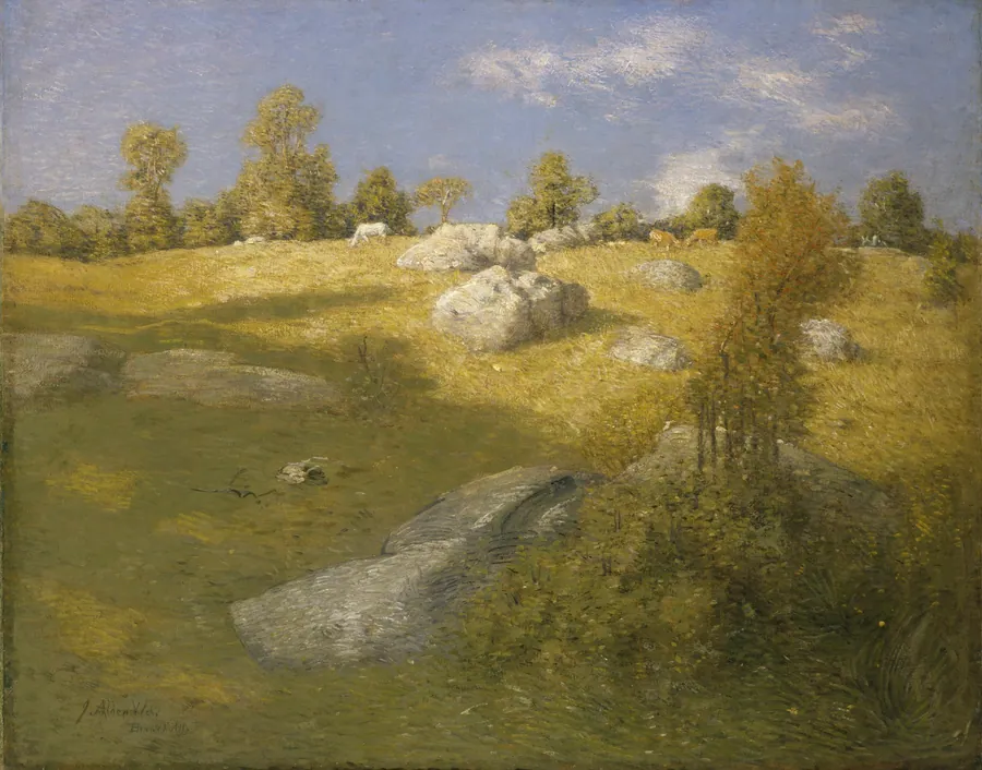 Upland Pasture by J. Alden Weir, born West Point, NY 1852-died New York City 1919