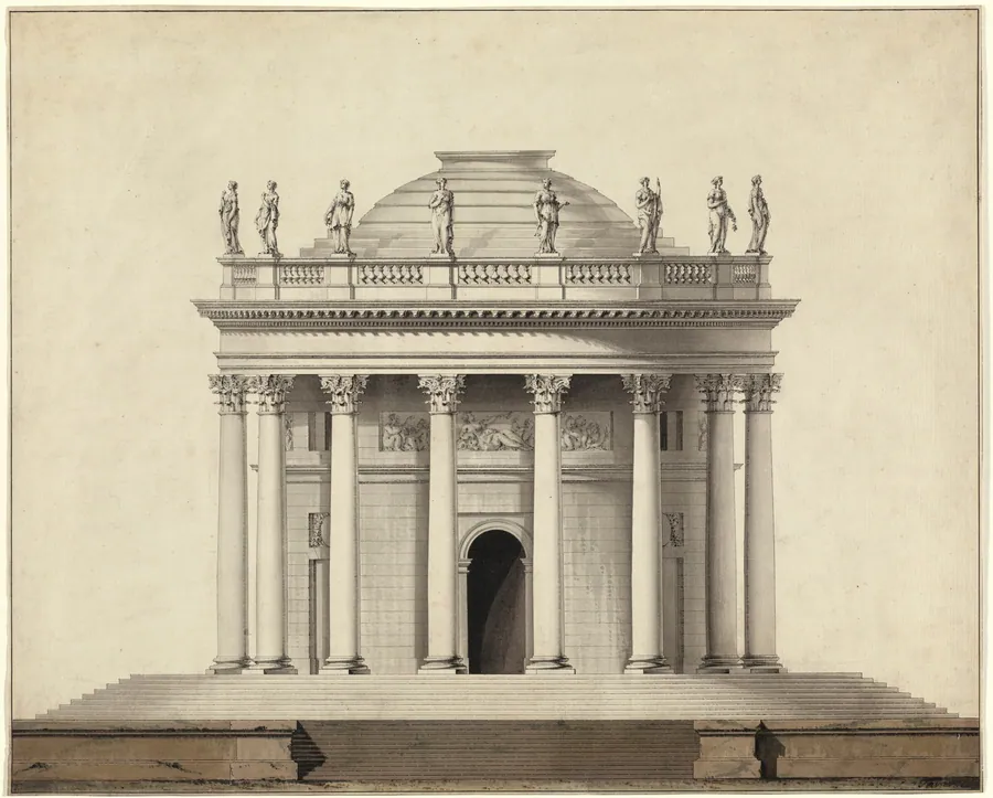 A Classical Temple by Louis Gustave Taraval