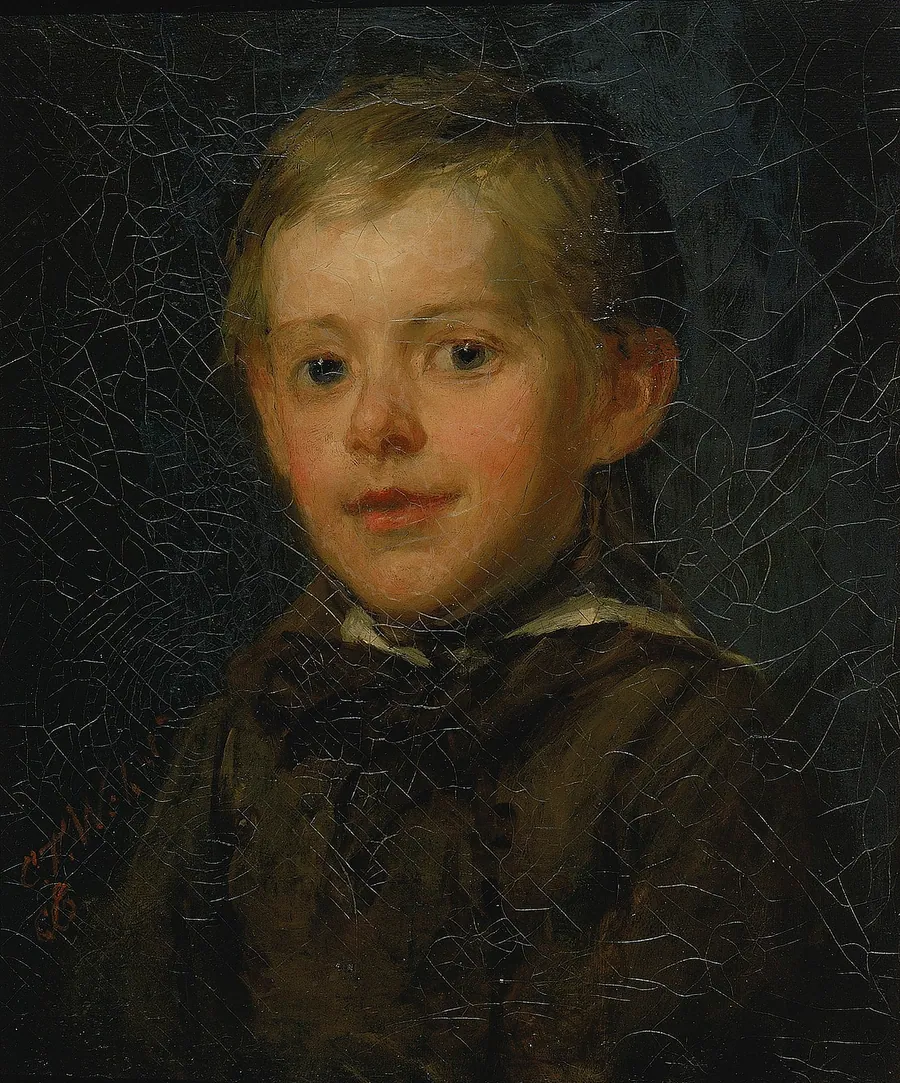 Portrait of a Boy by Charles T. Webber, born Cayuga Lake, NY 1825-died Cincinnati, OH 1911
