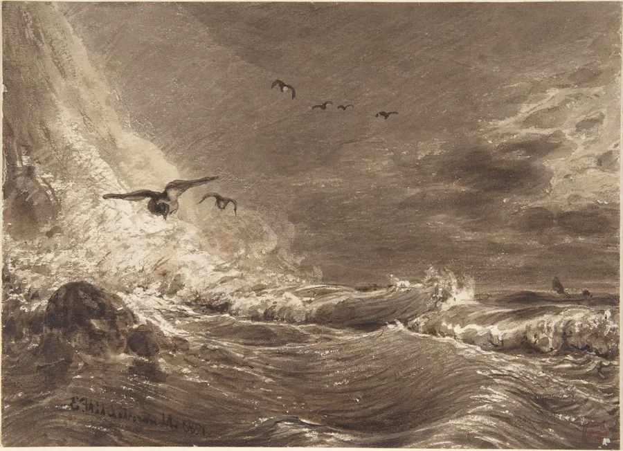 Stormy Sea by Eduard Hildebrandt