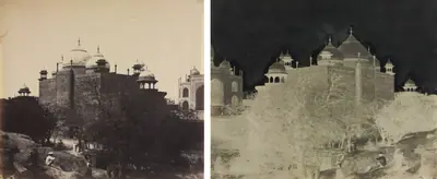 Taj Mahal, Back View of the Rest-House, with Figure