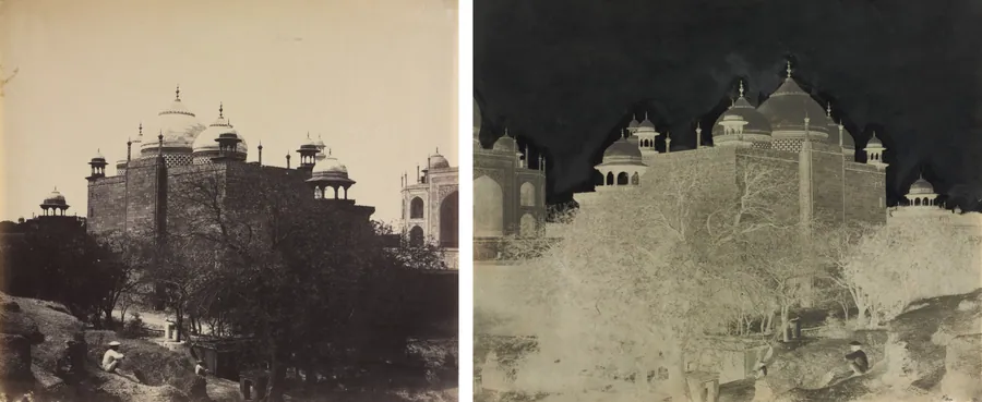 Taj Mahal, Back View of the Rest-House, with Figure by Dr. John Murray