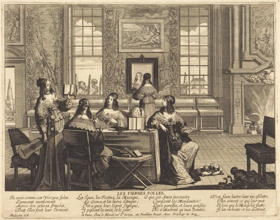 The Foolish Virgins Wasting Time by Abraham Bosse