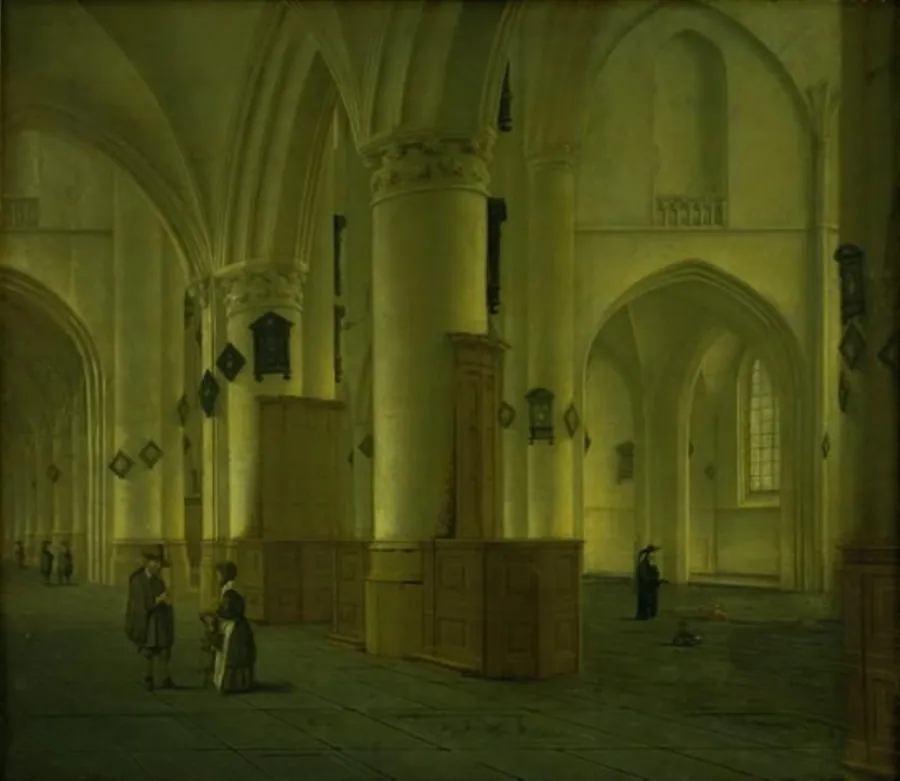 Sideskibet i Skt. Bavo i Haarlem by Isaak van Nickelen