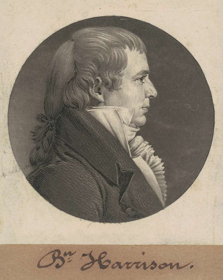 Benjamin  Harrison by Charles B. J. Févret de Saint-Mémin