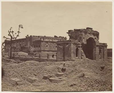 Gateway and Banquetting Room Inside the Residency, Used as Hospital by the Garrison
