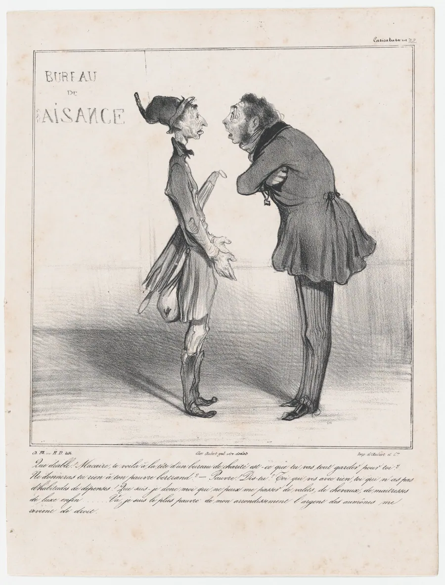 Plate 32: What in the devil Macaire!, from 'Caricaturana,' published in Les Robert Macaires by Honoré Daumier