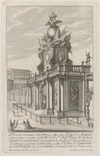 The Prima Macchina for the Chinea of 1723: The Temple of Glory
