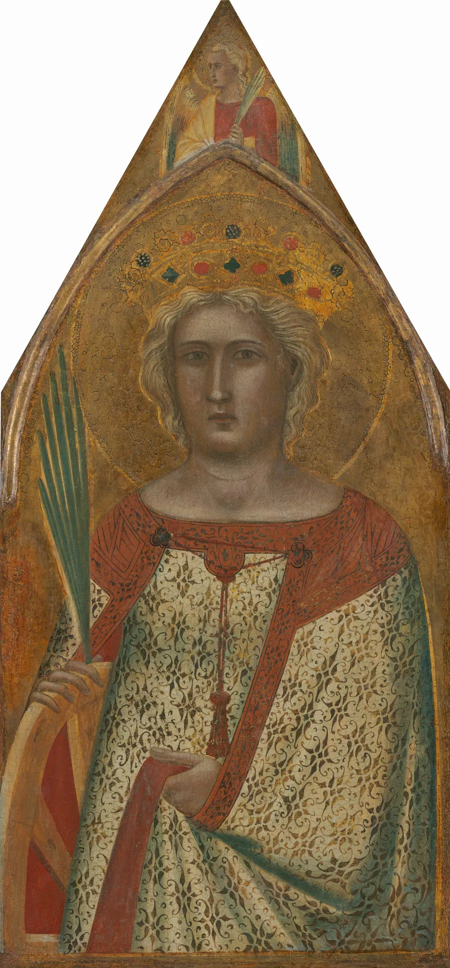 Saint Catherine of Alexandria, with an Angel [right panel] by Pietro Lorenzetti