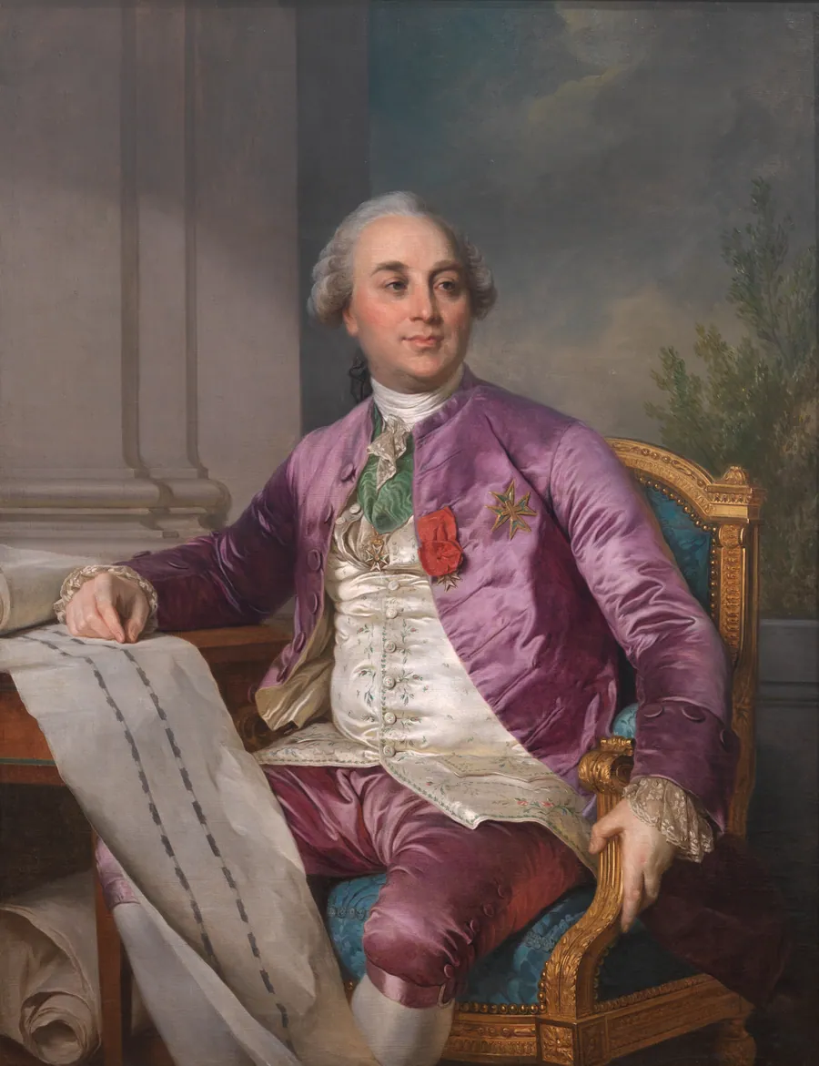 Portræt af Charles-Claude Flahaut de la Billarderie comte d'Angiviller (1730-1809) by Joseph-Siffred Duplessis