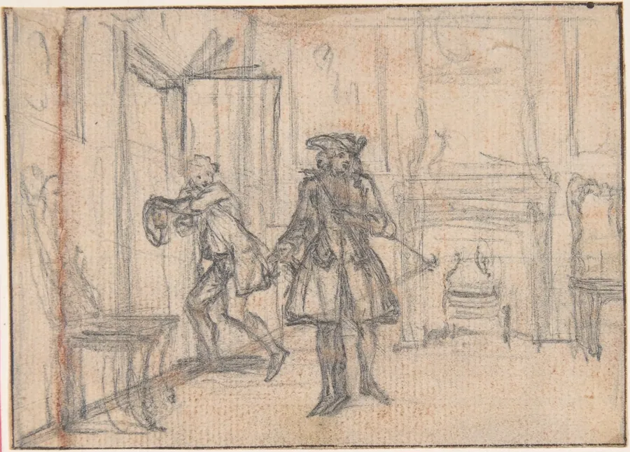 Study for an Engraving of "Songs of the Opera of Flora" by Hubert François Gravelot