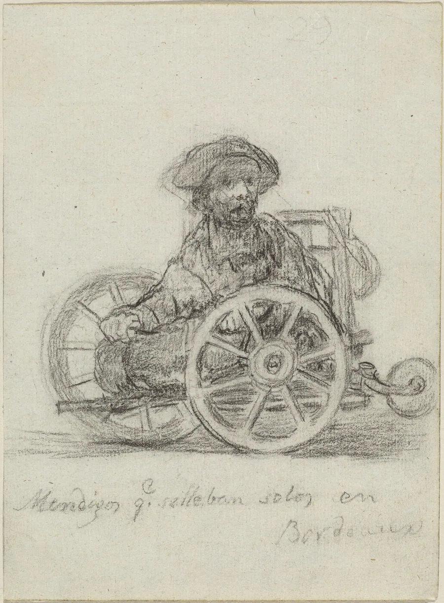 Mendigos que se llevan solos en Bordeaux (Beggars Who Get about on Their Own in Bordeaux) by Francisco Goya
