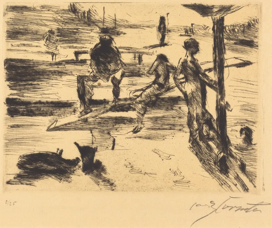 Badeanstalt (Bathing Place) by Lovis Corinth