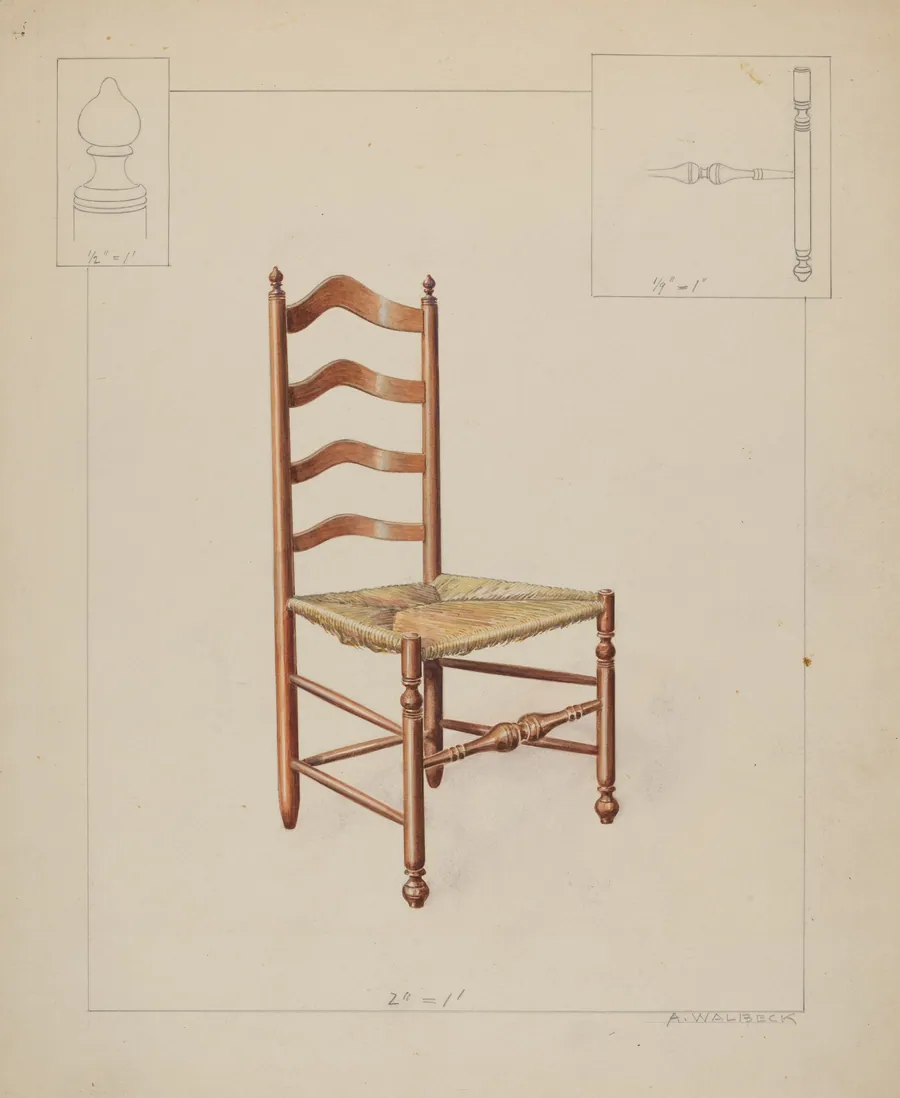 Ladderback Chair by Alfred Walbeck